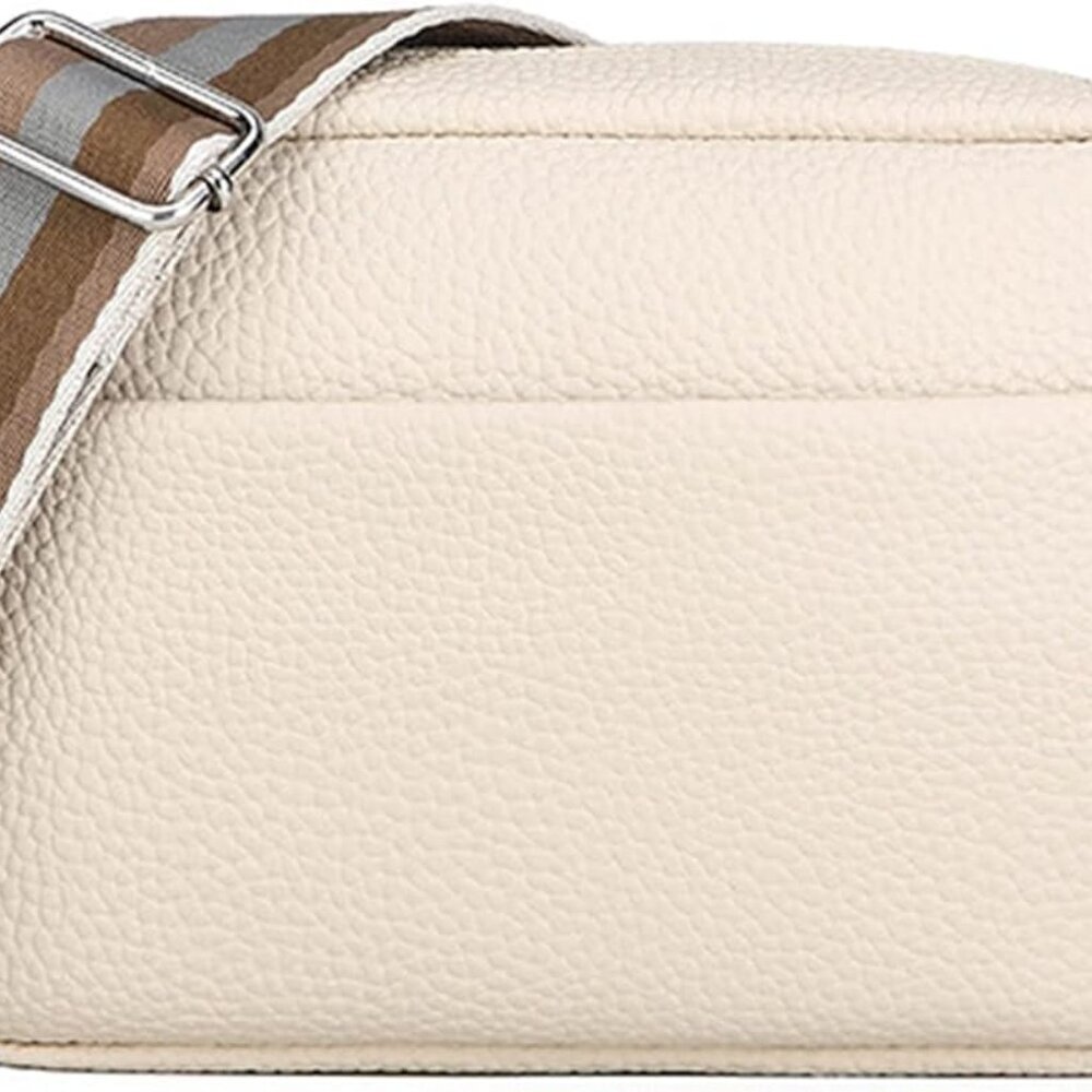Small Crossbody Bag with Wide Guitar Strap Camera Purse Shoulder Handbag Satchel
